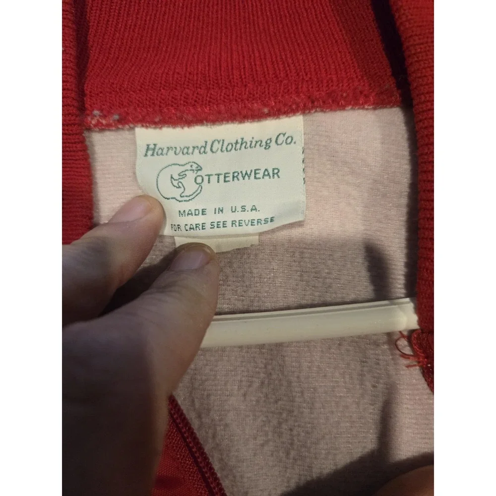 Vintage St Mary's Baseball Satin Jacket USA Made Otterwear Harvard Clothing Red